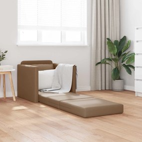 vidaXL Κρεβάτι καναπές 60cm Καπουτσίνο Δερματίνη