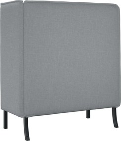 vidaXL Καναπές Υψηλής Πλάτης 101cm Ανοιχτό γκρι ύφασμα