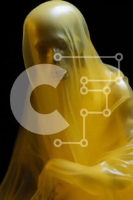 Intra Συλλεκτικό Ξύλινο Παζλ Plywood  4mm - Φανταστική φιγούρα καλυμμένη με κίτρινο πανί Σε Ξύλινο Κουτί - Διαστάσεις Puzzle: 10x10 cm – 25 κομμάτια