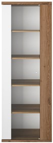 Insi Otello βιτρίνα με μία πόρτα 64x45x178εκ. Helvezia Oak / Λευκό  014.GM71