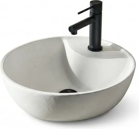 Tema Liberty White Ø40 - Επιτραπέζιος Νιπτήρας με Υφή Πέτρας