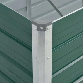 vidaXL Ζαρντινιέρα Υπερυψωμένη Πράσινη 320x80x45 εκ. Γαλβαν. Χάλυβας