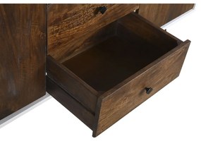 Σκευοθήκη DKD Home Decor Λευκό Σκούρο καφέ Ξύλο από Μάνγκο 150 x 40 x 80 cm