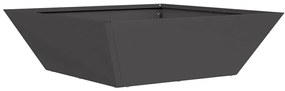 vidaXL Γλάστρα Κήπου 5 pcs Μαύρο 50 x 50 x 15 cm Ατσάλι