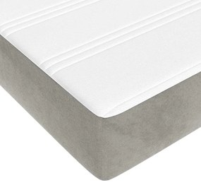 vidaXL Στρώμα με Pocket Springs Ανοιχτό Γκρι 160x210x20 εκ. Βελούδινο