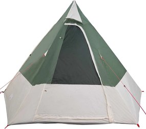 vidaXL Σκηνή Camping 10 ατόμων Αδιάβροχο Πράσινο ταφτάς