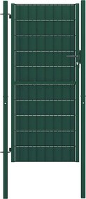 vidaXL Πόρτα Περίφραξης Πράσινη 100x164 εκ. από PVC και Ατσάλι