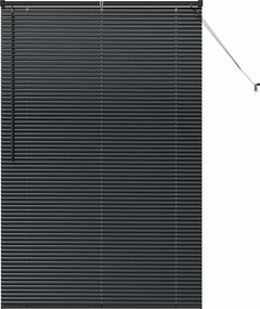vidaXL Βενετσιάνικες Ρόδες Μαύρο 175 x 110 εκ Αλουμίνιο