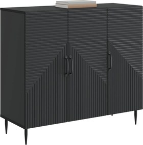 vidaXL Πλαϊνό γραφείο Μαύρο 89 x 34,5 x 80 εκ Επεξεργασμένο Ξύλο