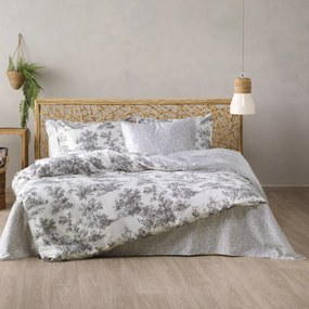 Παπλωματοθήκη King Size (Σετ 240x260) 2 Όψεων Kentia Stylish Toile 22 Grey