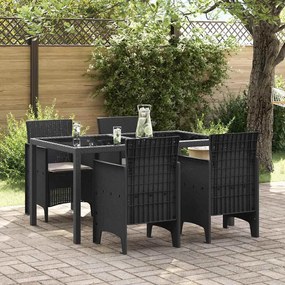 vidaXL Καρέκλα Κήπου 4 pcs Ανθρακί 53 x 49 x 85 εκ. PP