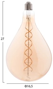 Λαμπτήρας Led Filament 8w E27 3000k Tea Color Dimmable