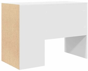 vidaXL Γραφείο με ράφι Λευκό 102 x 50 x 75 εκ Επεξεργασμένο ξύλο