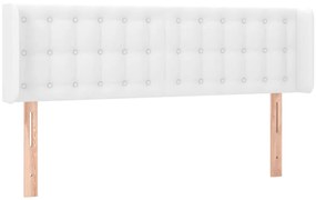 vidaXL Κεφαλάρι με Πτερύγια Λευκό 147x16x78/88 εκ. Συνθετικό Δέρμα