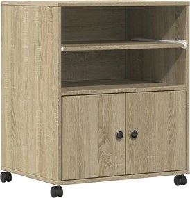 vidaXL Βάση Εκτυπωτή με Ρόδες Sonoma Δρυς 60x48x74 εκ.