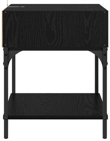 vidaXL Κομοδίνο 2 pcs Μαύρη Οξυά 40 x 40 x 50 cm Επεξεργασμένο ξύλο