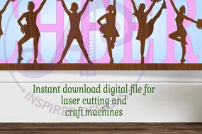 Σετ των 3 Intra απο ξύλο plywood 3mm-4mm πάχος Cheer 3 Layered Wall Art Sign, . Δίασταση 20x20 cm INTRAFABR-118507433