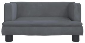 vidaXL Καναπές Παιδικός Σκούρο Γκρι 60 x 40 x 30 εκ. από Βελούδο