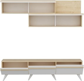 Σύνθεση Τηελόρασης - Amsterdam - Χρώμα Λευκό - 180x35x42εκ