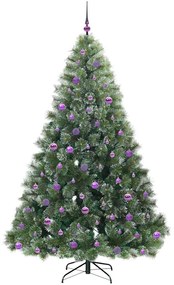 vidaXL Τεχνητό Χριστουγεννιάτικο Δέντρο Πράσινο 210 cm ΠΕ και PVC