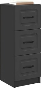 vidaXL Ντουλάπι με Συρτάρια Μαύρο 33 x 34,5 x 87 εκ.