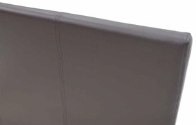 Κρεβάτι Nevil pakoworld μονό 100x200 PU σκούρο καφέ ματ με ανατομικές τάβλες