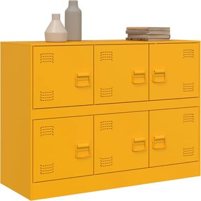 vidaXL Ντουλάπι Μουσταρδί 99x39x73 εκ. από Ατσάλι