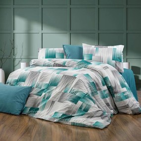 Σεντόνια Ευφημία 475 (Σετ 4τμχ) Petrol DimCol Queen Size 240x270cm Cotton-Polyester