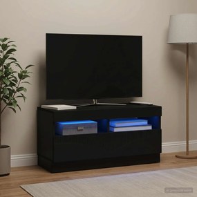 vidaXL Ντουλάπα LED Τηλεόρασης Μαύρο Επεξεργασμένο Ξύλο