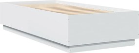 vidaXL Πλαίσιο Κρεβατιού Λευκό 100 x 200 εκ. Επεξεργ. Ξύλο