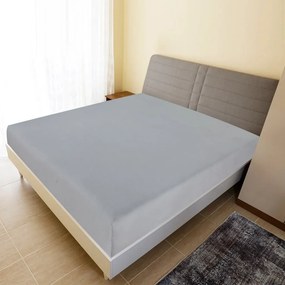VidaXL Σεντόνια με Λάστιχο 2 τεμ. Γκρι 90 x 200 εκ. Βαμβακερό Ζέρσεϊ