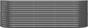 vidaXL Ζαρντινιέρα Ανθρακί 224x80x68 εκ Γαλβανισμένος χάλυβας
