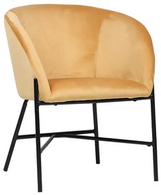 Πολυθρόνα Julia pakoworld βελούδο κίτρινο 61x57x74εκ 222-000019