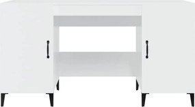 vidaXL Γραφείο Γυαλιστερό Λευκό 140x50x75 εκ. Επεξεργασμένο Ξύλο