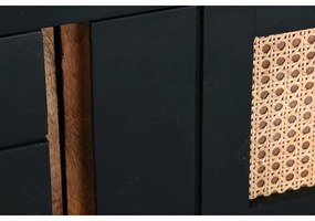 Τηλεόραση DKD Home Decor Μαύρο ρατάν Ξύλο από Μάνγκο (145,5 x 40,5 x 60 cm)