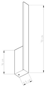 Sollux Φωτιστικό τοίχου Lahti 1,αλουμίνιο,1xLED/15w