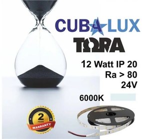 Ταινία LED 12W IP20 24V 3000K 4000K 6000K 5M TORA Cubalux 500065