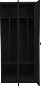 vidaXL Ντουλάπα Μαύρη 80 x 50 x 180 εκ. Ατσάλινη