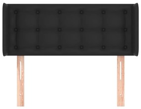 vidaXL Κεφαλάρι με Πτερύγια Μαύρο 83x16x78/88 εκ. Συνθετικό Δέρμα