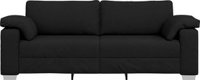 vidaXL 3-Θέσιος καναπές Μαύρο 220 cm ύφασμα