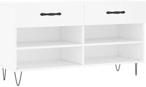 vidaXL Παπουτσοθήκη Λευκή 102 x 35 x 55 εκ. από Επεξεργασμένο Ξύλο