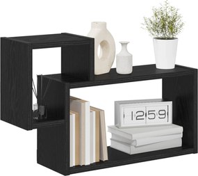 vidaXL Ράφι Τοίχου Επιτοίχιο Μαύρη Δρυς 55 x 15 x 35 εκ.