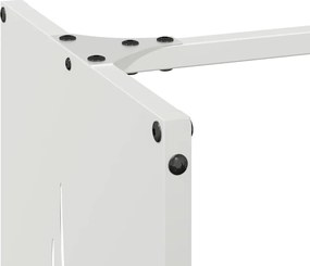 vidaXL Ράφι Καυσόξυλων Λευκό 40x30x80 εκ. Χάλυβας ψυχρής έλασης