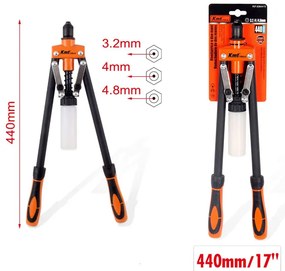 KMT Πριτσιναδόρος βαρέος τύπου 3.2/3.2/4/4.8mm - Double handle rivet gun