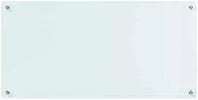 vidaXL Πίσω Πάνελ Κουζίνας Λευκό 100 x 50 cm σκληρυμένο γυαλί