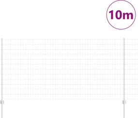 vidaXL Περίφραξη Euro με Στήλη 10 x 1,2 μ Γαλβανισμένος Χάλυβας Ασημί