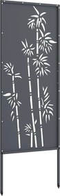vidaXL Οθόνη Ιδιωτικότητας Κήπου Floral Ανθρακί 50 x 140 εκ