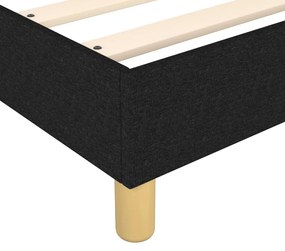 vidaXL Κρεβάτι Boxspring με Στρώμα Μαύρο 80 x 200 εκ. Υφασμάτινο