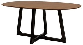 Τραπέζι τραπεζαρίας ξύλινο οβαλ Fylliana Eclipse καφέ χρώμα 180x100x77 εκ.