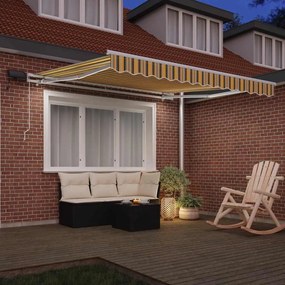 vidaXL Αναδιπλούμενη τέντα Πολύχρωμο 350 x 250 εκ Ύφασμα και αλουμίνιο